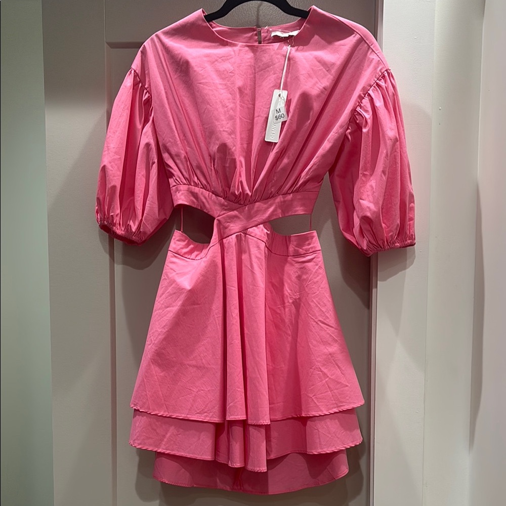 Chic Pink Cutout Dress
